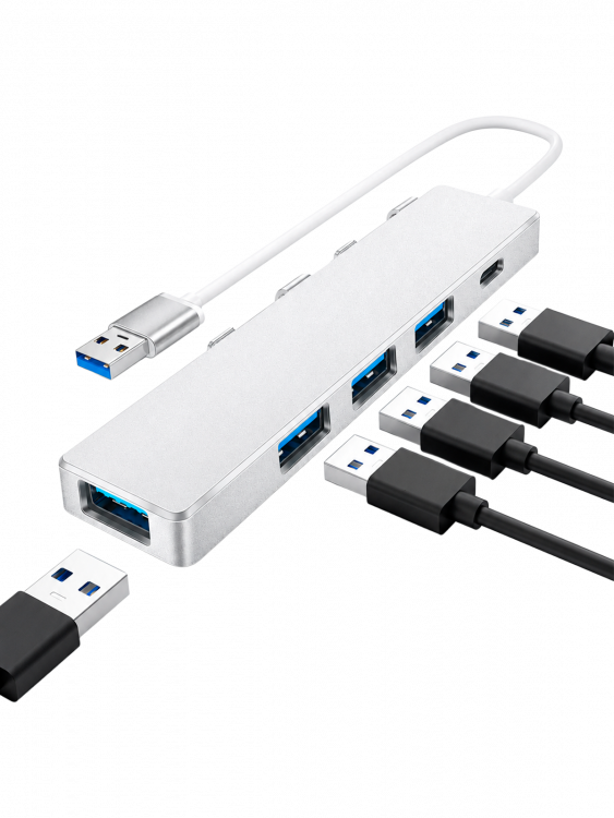 USB HUB разветвитель usb type c 3.0 на 4 порта Орбита OT-PCR21